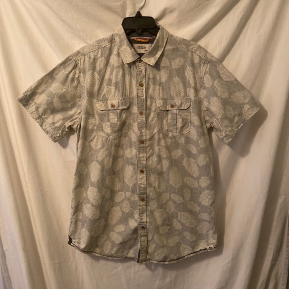 FREE PLANET BUTTON DOWN SHIRT Hawaiian Large - Picture 2 of 6